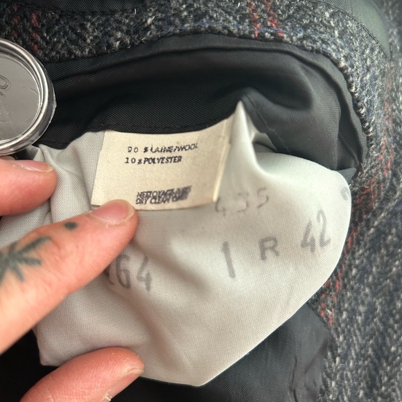 Vintage 80s Sears Blazer Wool Blend Suit Coat Jacket Size 42 R - Picture 16 of 16